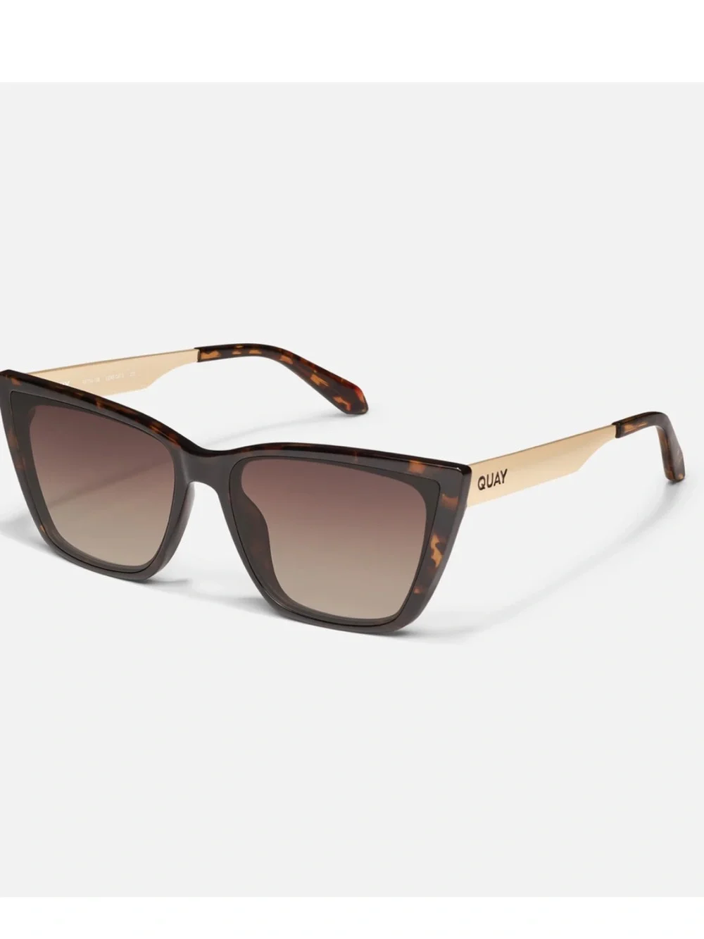 NIB QUAY Call The Shots Remixed Cat eye Sunglasses 43mm with brown lens